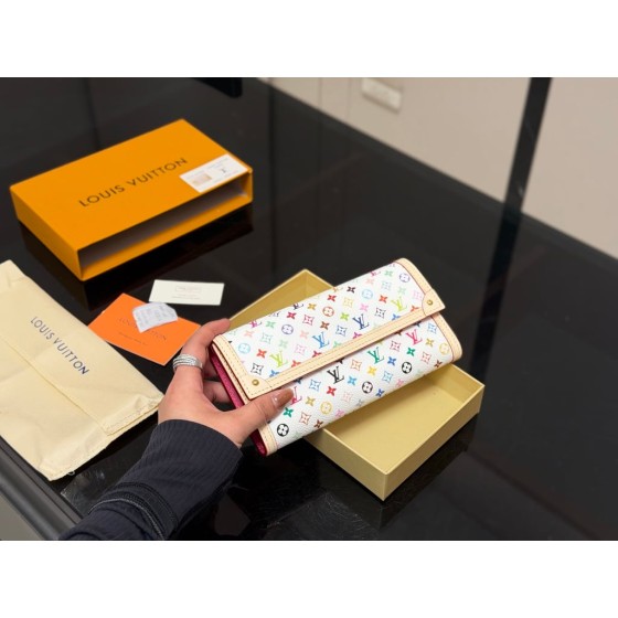 Louis Vuitton Sarah Wallet (White Multicolore)